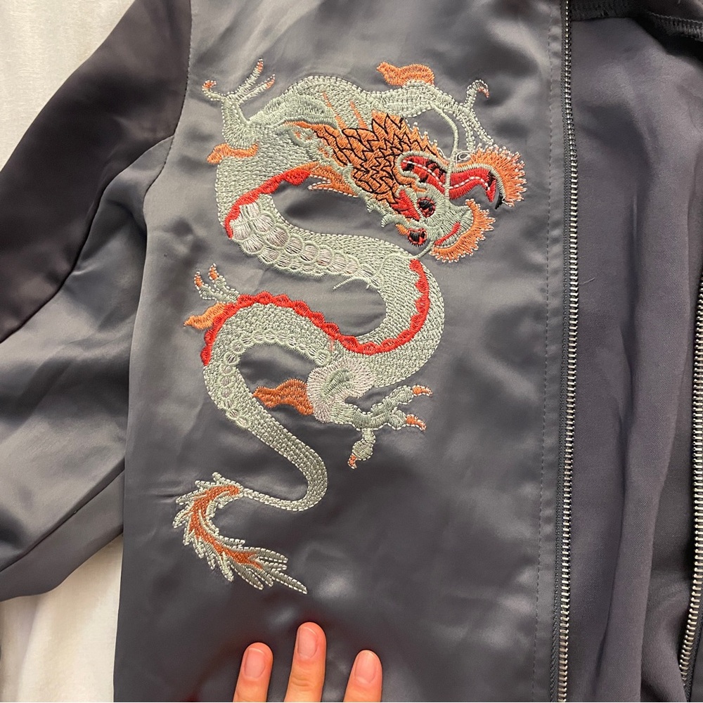 LF Katsumi Satin Embroidered Bomber Jacket - Picture 5 of 7